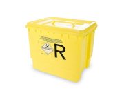 Rectangular safety container, 30 l, for type II and III solid waste, 10 pc/case