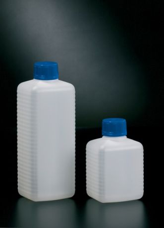 Square container with screw cap, insert  plug(narrow neck)