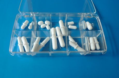 Magnetic stirring bar set, 6 pcs cylindrical & 16 pcs cylindrical with removable rings