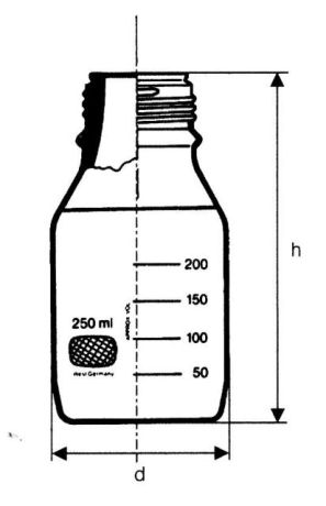 Laboratory bottle without cap, DURAN