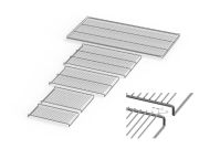 Stainless steel grid for 108, 161 litre chamber