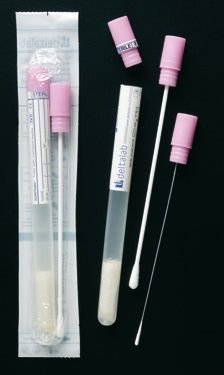 Transport media, sterile, labeled, with sampling swab, also for Covid-19!