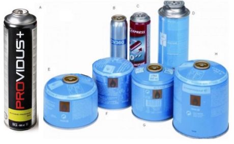 Gas cartridges for WLD-TEC gas burners
