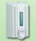 Dispenser for liquid soap, with window, 1000 ml, can be operated manually.