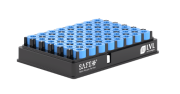 XT48 screw cap for tubes, blue, for XLX500 / 2000 / 4000 / 1800V tubes, aseptic, in rack, 48 db x 10 rack / case