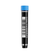 LX1000 1 ml cryotube with external thread, bottom 2D code, blue cap, aseptic, bulk, 4800 pc / case