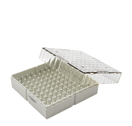 Empty 100 position cryotube holder