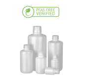 Sample container, PFAS-free, narrow neck, 250 ml, HDPE, 250 pcs / pack