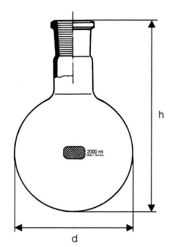 Round bottom flasks with normal joint, without stopper