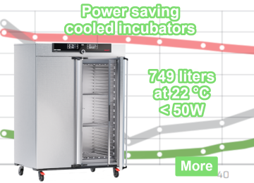 Power saving cooled incubators