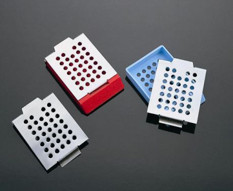 Embedding cassette in white color and stainless steel cover