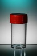 PP sample holder with screw cap, 60 ml, aseptic, white, 700 pc/box