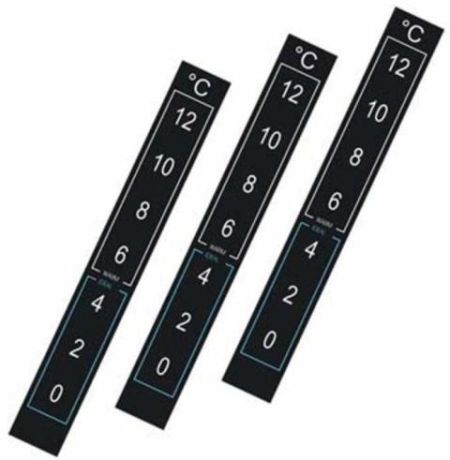 Thermometers for refrigerators and freezers