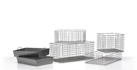 Stainless steel wire baskets for D-type benchtop SYSTEC autoclaves