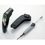 Testo 830-T2, infrared thermometer with protective leather case, incl. cross-band surface probe
